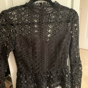 Black lace top